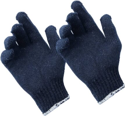 blue cotton hand gloves